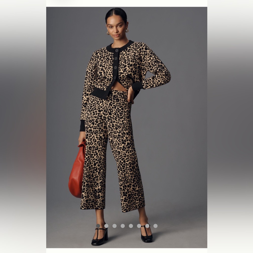 Anthropologie- Colette Sweater Knit Crop Wide-Leg Pants by Maeve